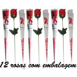 Kit: 12 Rosas Artificiais...
