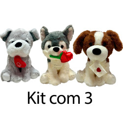 Kit: 3 Cachorros Apaixonado