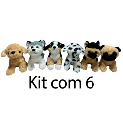Kit: 6 Cachorros Sentados