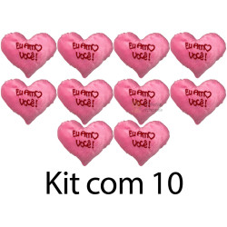Kit: 10 Corações P Rosa