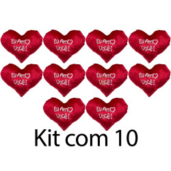 Kit: 10 Corações P Vermelhos