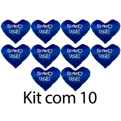 Kit: 10 Corações Azul G