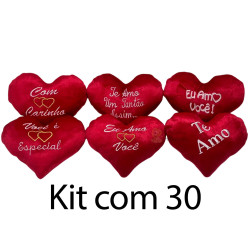 Kit: 30 Corações P Vermelhos