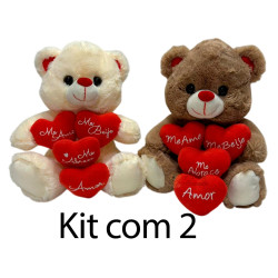 Kit: 2 Urso Com Coração