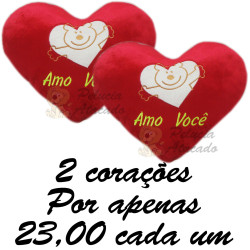 Kit: 2 Corações Urso...