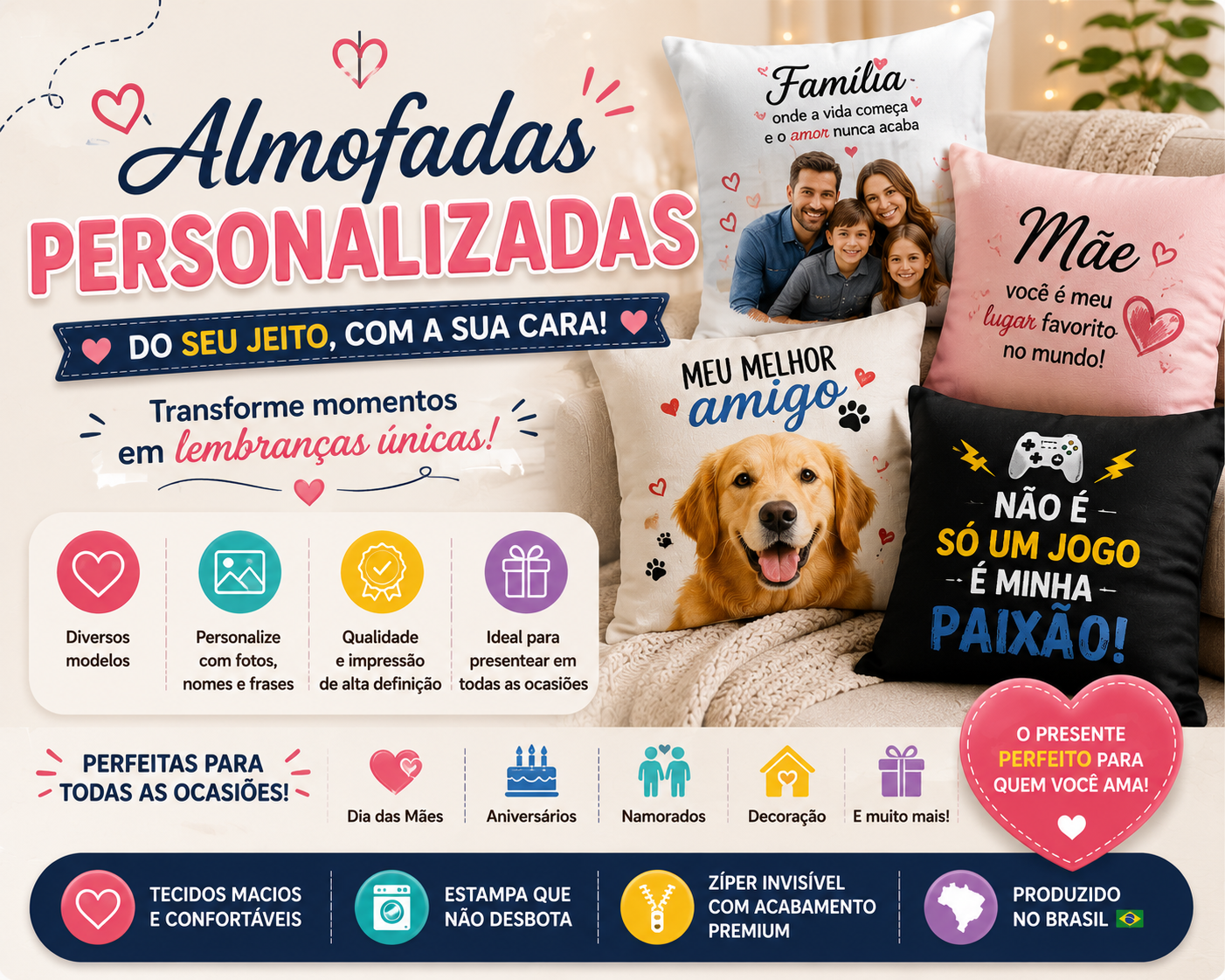 Almofadas personalizadas