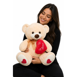 Urso de Pelúcia 47 cm Creme...