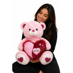 Urso de Pelúcia 58 cm Rosa...