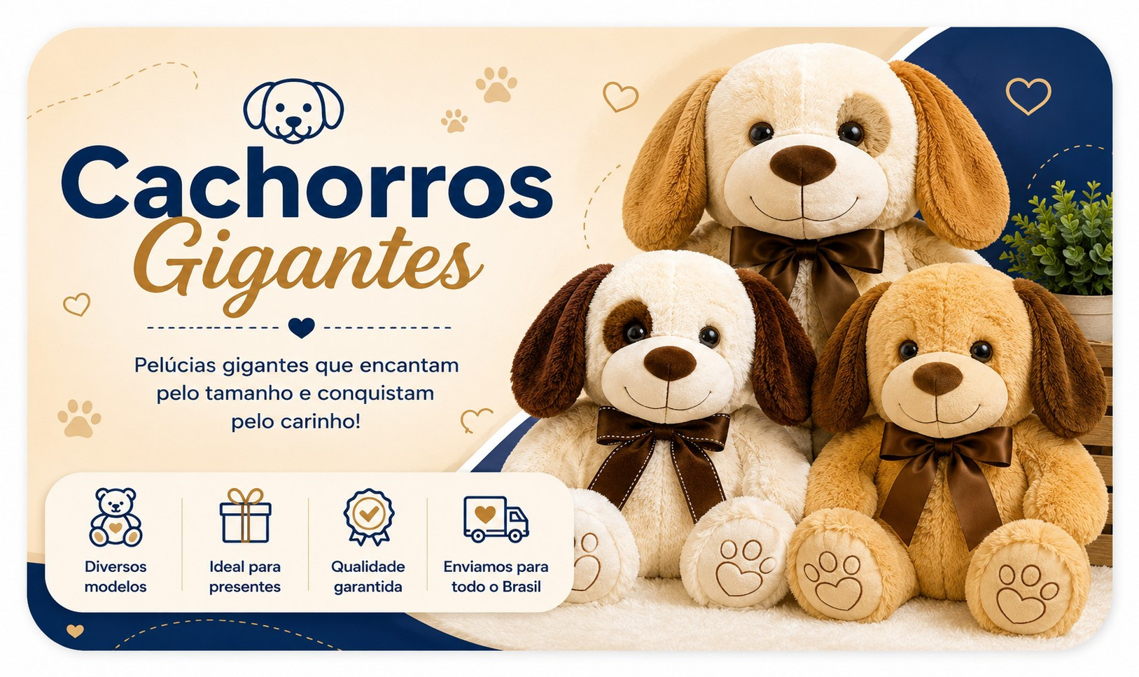 Cachorro de Pelúcia | Pelúcia Gigante