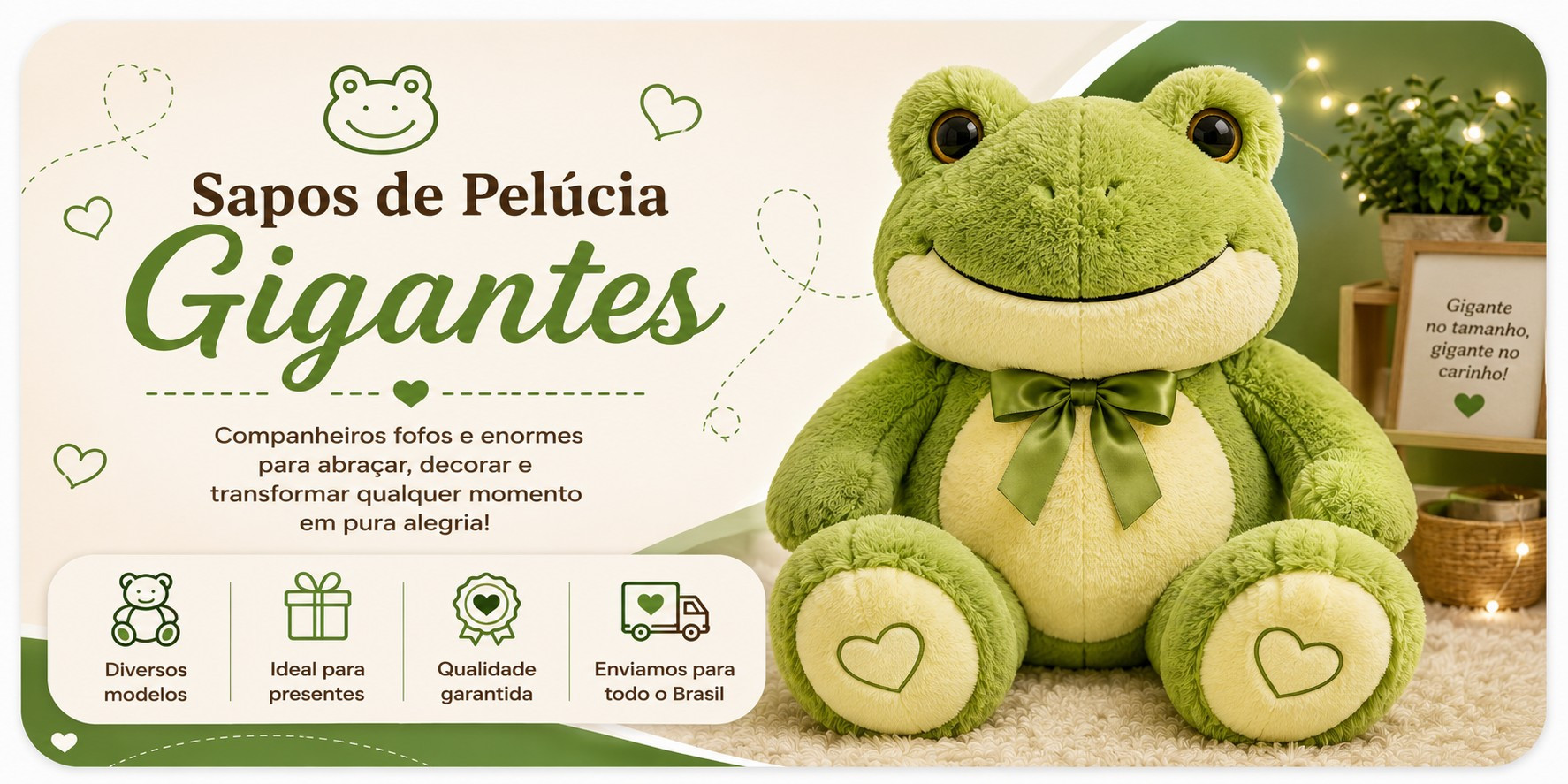 Sapo de Pelúcia Gigante | Pelúcia Gigante